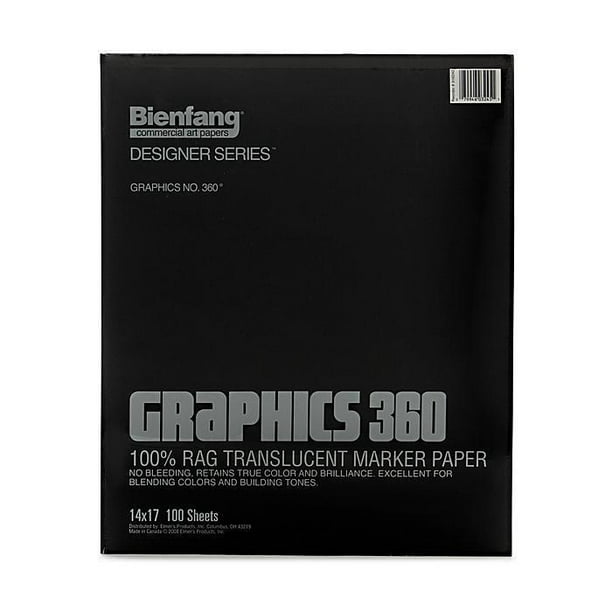 Bienfang Graphics 360 Marker Paper 14'' x 17'', 100 Sheets Walmart
