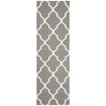 thumbnail image 5 of SAFAVIEH Dhurrie Tabitha Geometric Moroccan Wool Area Rug, Grey/Ivory, 6' x 6' Square, 5 of 9