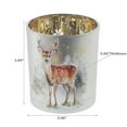 thumbnail image 2 of Glass Candleholder Deer Large - Set of 2, 2 of 3