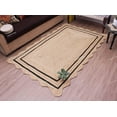 thumbnail image 2 of Scallop Pattern Jute Bohemian Area Rug (3x5 Feet, Black), SJR-YR-1, 2 of 8