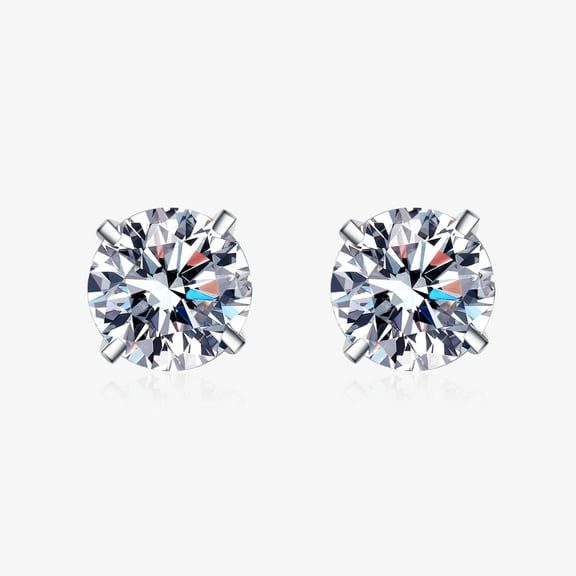 0.5 Carat Moissanite Stud Earring with GRA Certification Card