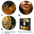 thumbnail image 3 of Designart "Queen of Gods Woman in Gold and Black III" Fashion Framed Wall Art - Glam Gold Woman Abstract Entryway Framed Wall Art Print, 3 of 6