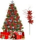 thumbnail image 1 of Ramas de decoración navideña de 32 pulgadas de lentejuelas doradas de bayas polvo | Ramas de bola para fiestas navideñas, rojo, azul, blanco, oro, rosa intenso, plástico, disposición flexible de, 1 of 6