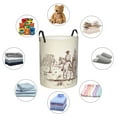 thumbnail image 4 of Daiia Two Cowboys Riding Horses In The Desert Round Laundry Basket with Handles Thickened Waterproof Circular hamper,Dirty Clothes Storage Basket for Bedroom,Bathroom,College Dorm-Small, 4 of 6
