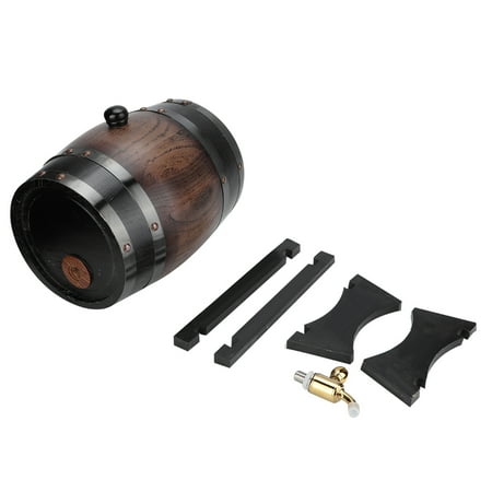

Large Capacity Wood Red Wine Container 3l Striped Black Oak Red Wine Barrel With Faucet for Beer Wine