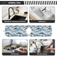 thumbnail image 6 of Blue Whales Underwater 2PCS Faucet Absorbent Mat Kitchen Faucet Sink Splash Guard Microfiber Cloth Faucet Splash Catcher Water Absorbent Mat Behind Faucet, Faucet Mat for Kitchen Sink 30x5in, 6 of 7