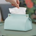 thumbnail image 2 of Dvruxg Leather Tissue Box with Pull-out Design for Bedroom, Living Room and Travel Use, Multi-functional Desktop Tissue Organiser, 2 of 5