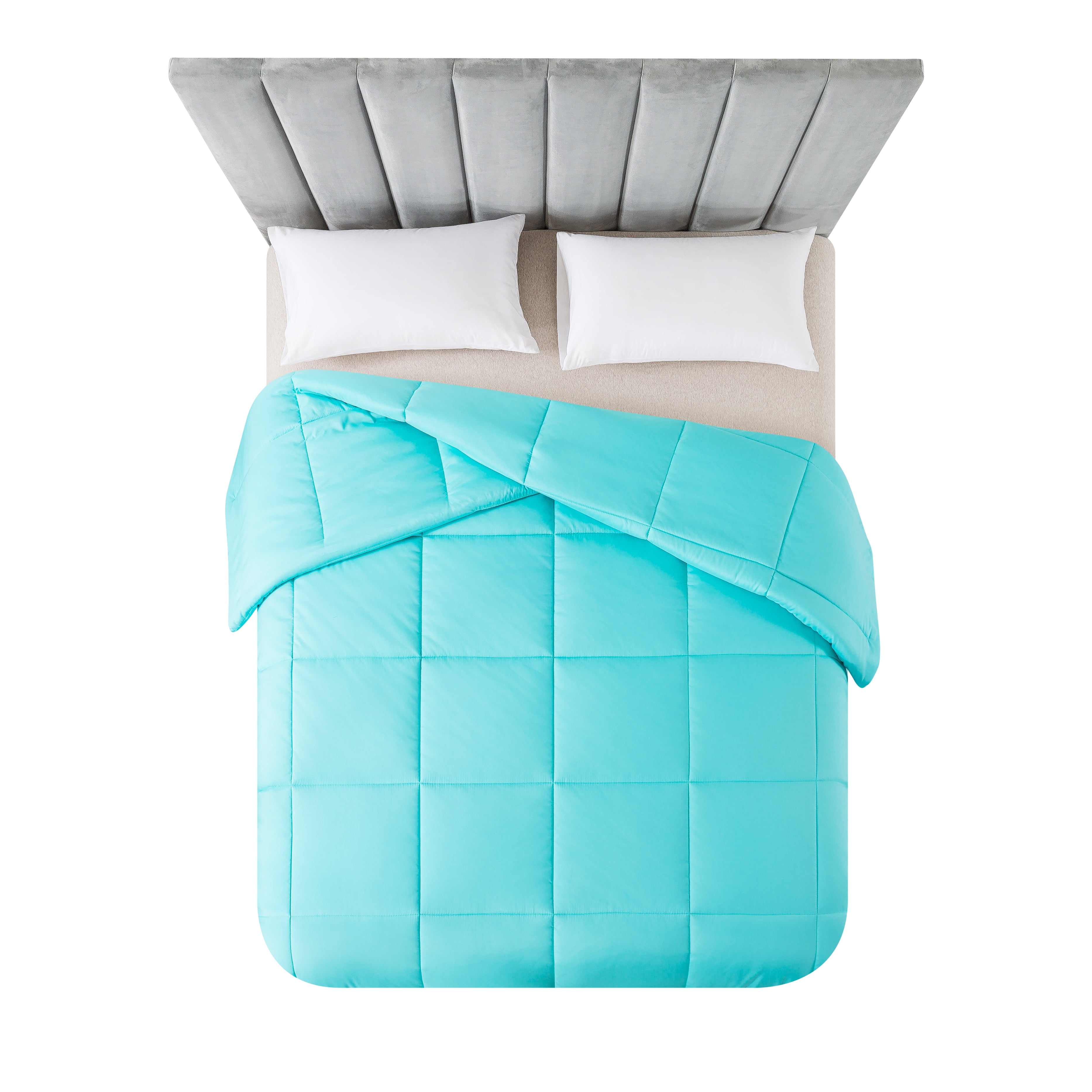 Mainstays Solid Teal Hypoallergenic Down Alternative Comforter, King