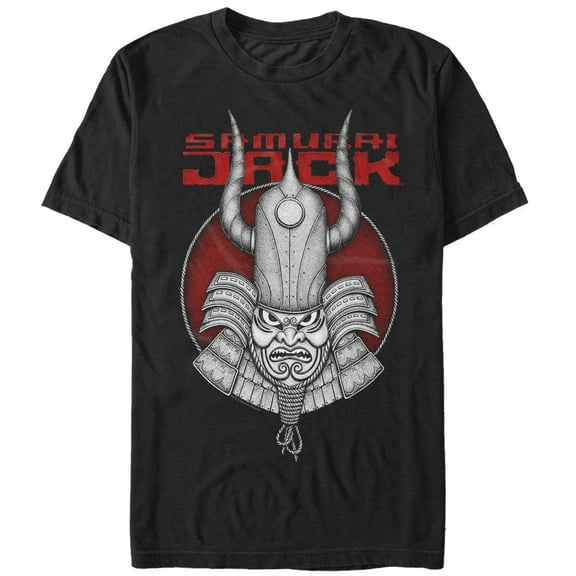 Men's Samurai Jack Artistic Armor  Graphic Tee Black Small