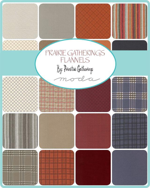 Moda - Prairie Gatherings Flannel Fat Quarter Bundle by Primitive Gatherings 36 pcs