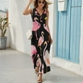 thumbnail image 5 of Flamingo Pattern Sleeveless Dress Woman Fashion Long Dresses Women's Summer Suit Dress 2025, 5 of 6
