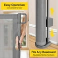 thumbnail image 5 of Reinforced 42” Extra Tall Pet Gate for Doorways, Extends up to 60” Wide, Extra Tall Retractable Baby Gates with Rods to Prevent Crawling Through Retractable Mesh Dog Gate Indoor Outdoor, Gray, 5 of 14