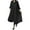 Black, variant on Women's Lapel Long Sleeve Buttons Dress Casual Dress