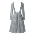 thumbnail image 4 of Robe de Soirée Élégante en Dentelle Creuse avec Col Rond Croisé pour Mariage, 4 of 7
