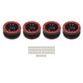 thumbnail image 2 of RC Beadlock Wheel Rims, RC Wheel Rims Hub Attractive Stable Red Black  For 90046 For REDCAT, 2 of 8