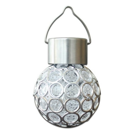 

QCTime Hanging Light LED Solar Powered Stainless Steel Ceiling Hanging Light for Gardening