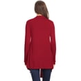 thumbnail image 3 of Women's Solid Casual Basic Comfy Loose Fit Long Sleeve Open Front cardigan, 3 of 4