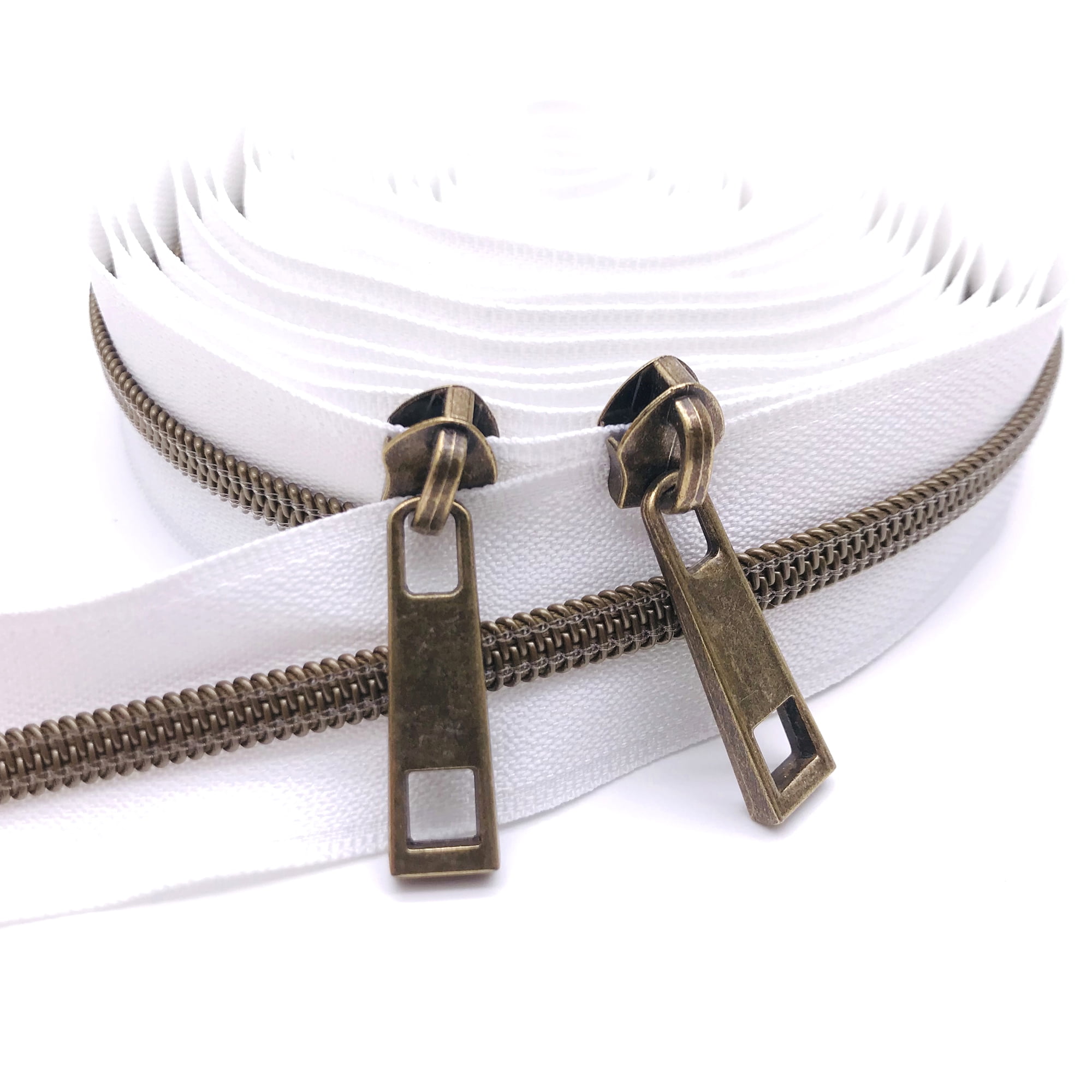 Goyunwell #5 Zipper Pulls 50pcs Metal Gunmetal Zipper Pulls Bulk Zipper  Slider Coil Zipper Pull Charms Replacement Nylon Zipper Pulls for Purse