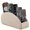 Beige cloth, variant on General Faux Leather Remote Control Holder with 5 Compartments, Desktop Storage Box, Remote Organizer, Bedside Caddy for TV Controllers Pens Eyeglasses Office Stationery