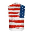 thumbnail image 5 of Ecqkame Men's Independence Day Tops Casual Retro Turndown Collar Sleeveless Jacket Shirt Loose Pockets Biker Tank Red-G XXL, 5 of 5