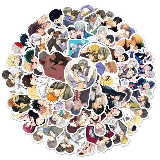 Pegatinas Bl Yaoi Gays Anime, paquete de 50 unidades, 4 a 7 cm