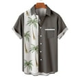 thumbnail image 5 of Yuwull Men's Short Sleeve Button Down Vintage Bowling Shirts with Pocket Hawaiian Casual Printed Beach Shirt Summer Regular Fit Top, 5 of 9