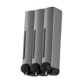 thumbnail image 1 of Dispensador de jabón de ducha de pared de tres cabezales, gran capacidad, para espacios comerciales Plata, 1 of 9