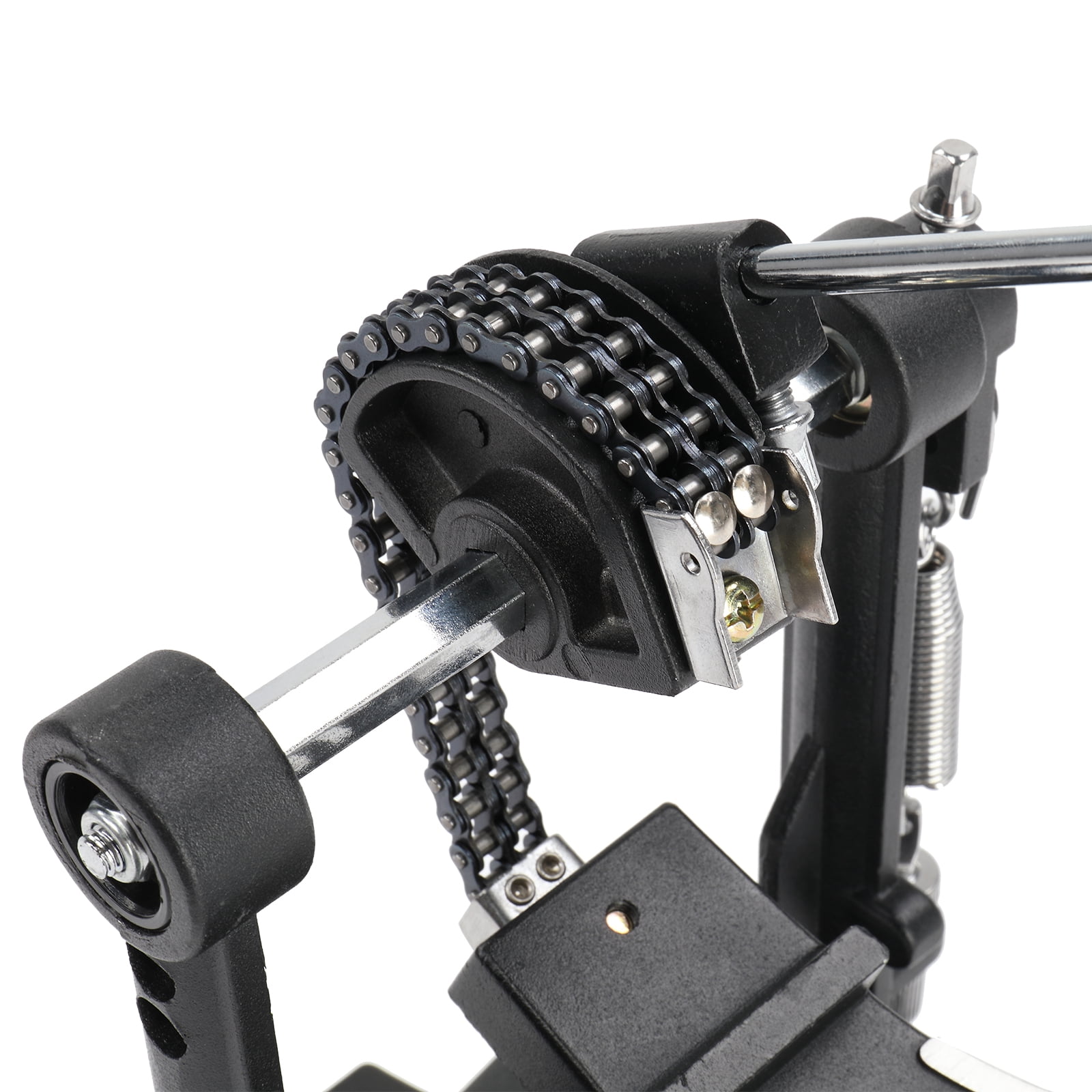Wool Felt Hammer Double Drum Pedal Professional Double Bass Drum Pedal Black