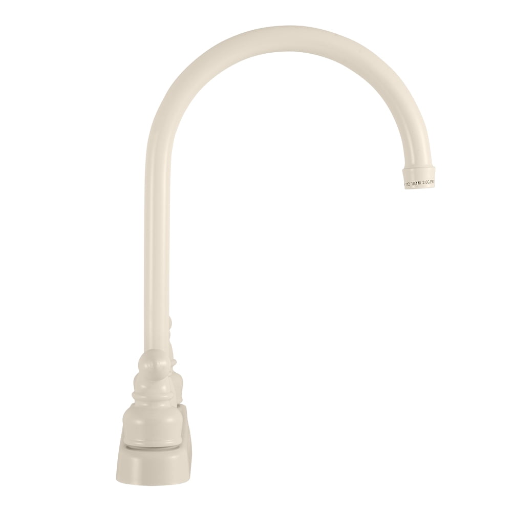 Dura Faucet J-Spout RV Kitchen Faucet - Bisque Parchment