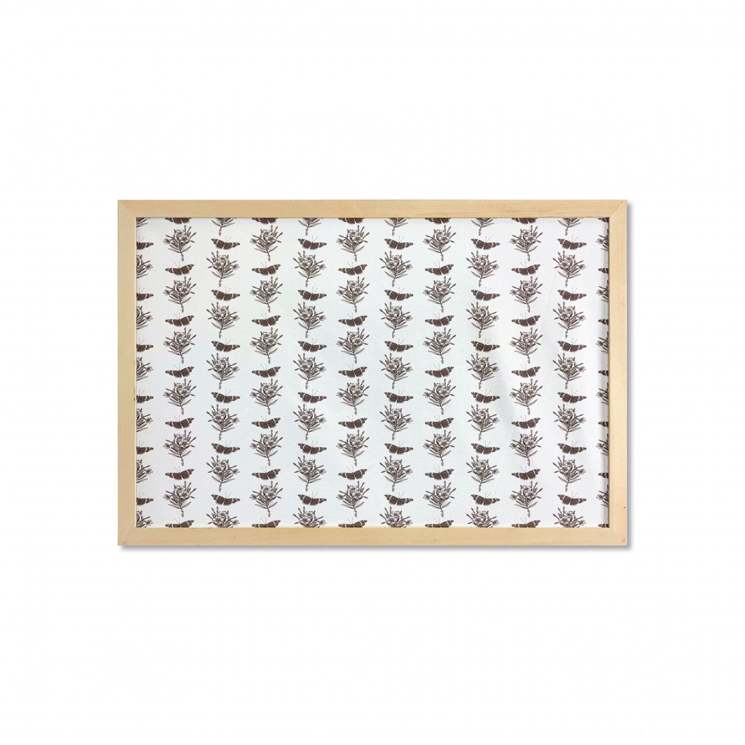 Nature Wall Art with Frame, Botanical Garden Along Hand Drawn ...