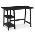 thumbnail image 2 of Roundhill Furniture Redina Contemporary Wood Writing Desk with Storage, Black, 2 of 5