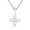 White, variant on FireStar Floral Diamond Necklace for woman 10K White Gold 1/2 Ct Colorless Lab Grown Diamonds