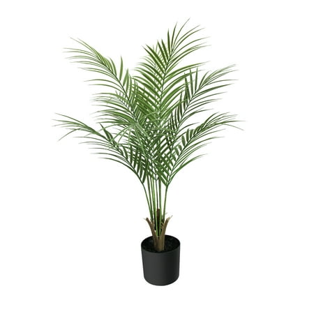 Artificial Areca Palm Tree 3FT Fake Tropical Plant with Realistic Artificial Leaves in Pot Faux Plant for Indoor Outdoor House Home Patio Office Modern Decor