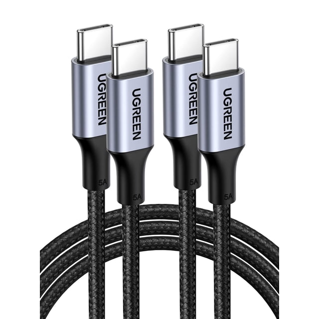 Cable USB C a USB C UGREEN de 100 W, 1.6 pies, paquete de 2 para iPhone