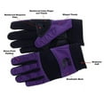 thumbnail image 3 of Cummins Womens Mechanic Glove CMN35157 - Purple and Black Synthetic Leather Anti-Vibration Anti-Abrasion Work Gloves All Season All-Purpose - Large, 3 of 5