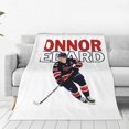 thumbnail image 1 of Connor McDavid 97 For Edmonton Oilers Fans Blanket Fleece Lightweight Throw Blanket For Home Bedroom Travel Throws Bedspread LS, 1 of 1
