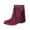Red, variant on Up to 35%! Women's Slip On Ankle Boots Women's Fashionable Casual Versatile Cool Winter Tassel Sleeve Boots Short Boots Thick Heel Ankle Boots Brown 43