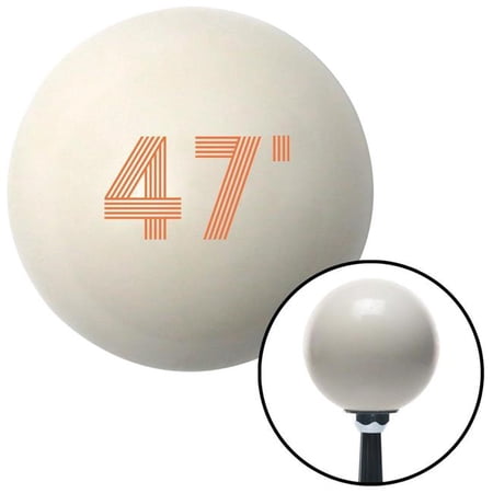 American Shifter Orange 47 Year Retro Series Ivory Shift Knob with M16 x 1.5 Insert Shifter Auto