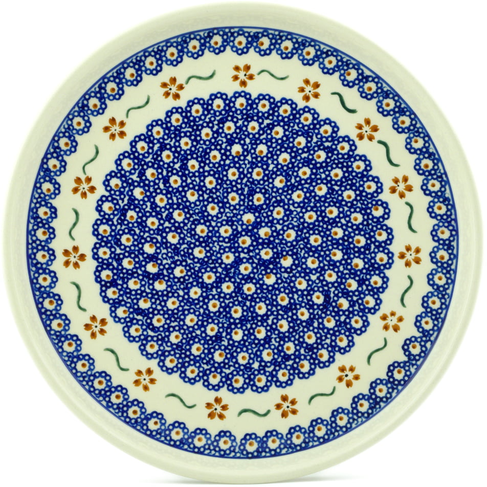 18 x 23 cm 0428 Unique Flowers Plate/Platter from Bolesławiec Ceramics handmade