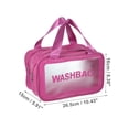 thumbnail image 2 of 1 Pc Bolsa de Maquillaje Grande y Conveniente para Mujeres para Vacaciones, Camping y Viajes de Negocios, Rojo Rosa-M, 2 of 4