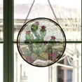 thumbnail image 3 of Stained Glass Window Hanging,Green Cactus Purple Flowers Suncatcher Diamond Glass Panel Sun Catchers Decor for Birthday for Women, Men, Wife, Aunt, and Mom, Stained Glass Ornament, 3 of 6