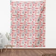 thumbnail image 3 of Ambesonne London Fabric by the Yard Upholstery, Popular British Culture, 10 Yards, Dark Coral Bluegrey, 3 of 4