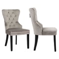 thumbnail image 4 of Costaelm Modern Tufted Velvet Dining Side Chair, Navy Blue (Set of 2), 4 of 7