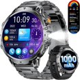 thumbnail image 1 of wonima11 LIGE Military Smart Watches for Men(2 Bands),1000mAh/1.85" HD Large Screen Smartwatch, Flashlight/110+ Sports Modes/Sleep Monitor, Fitness Tracker Watch for Android iOS,Black, 1 of 1