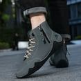 thumbnail image 2 of Chenyee Mens Vintage Suede Ankle Boots Outdoor Non Slip Work Shoes Comfortable Slip On Sneakers, 2 of 7