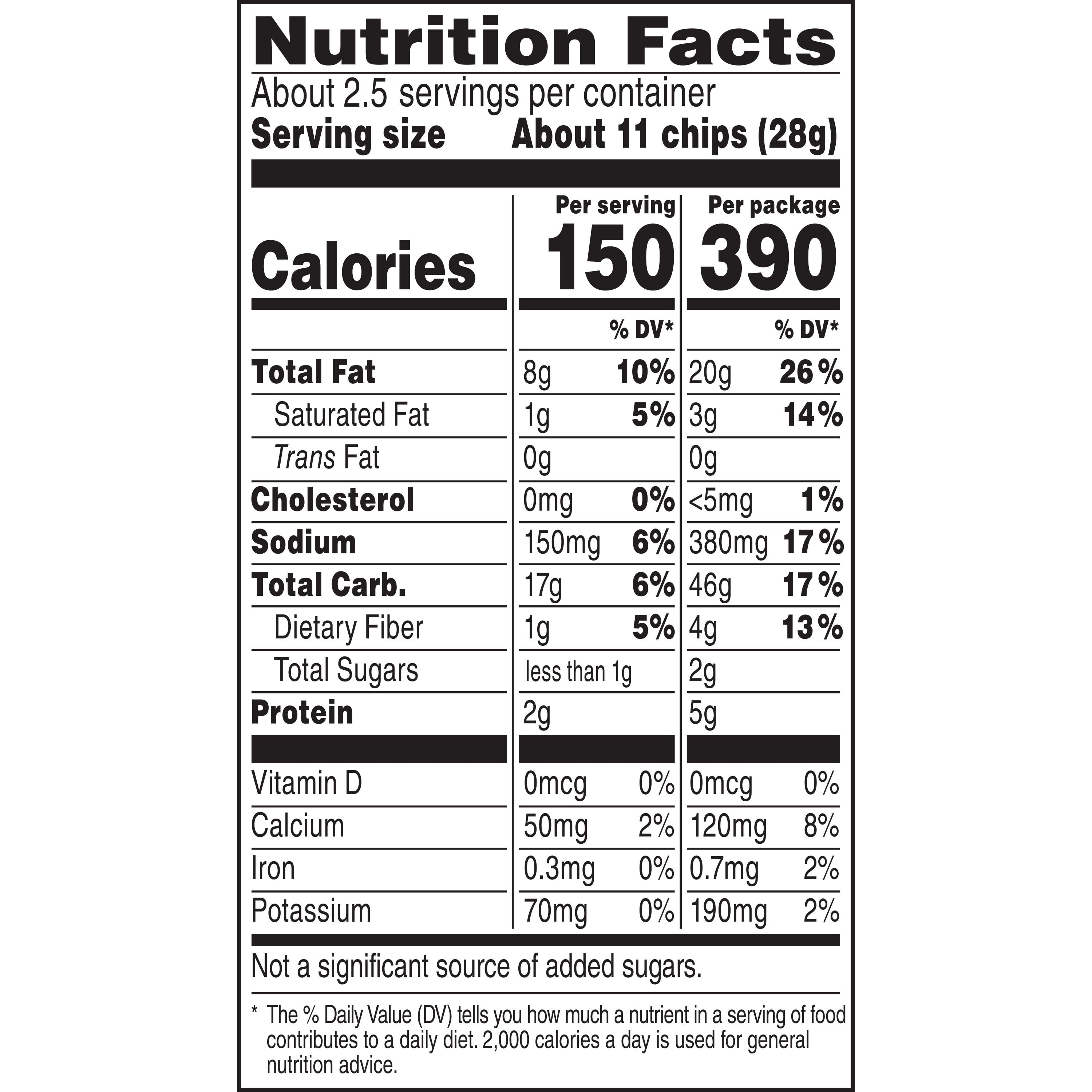 Doritos Ruffles Cheddar and Sour Cream Tortilla Chips, 2.625 oz Bag