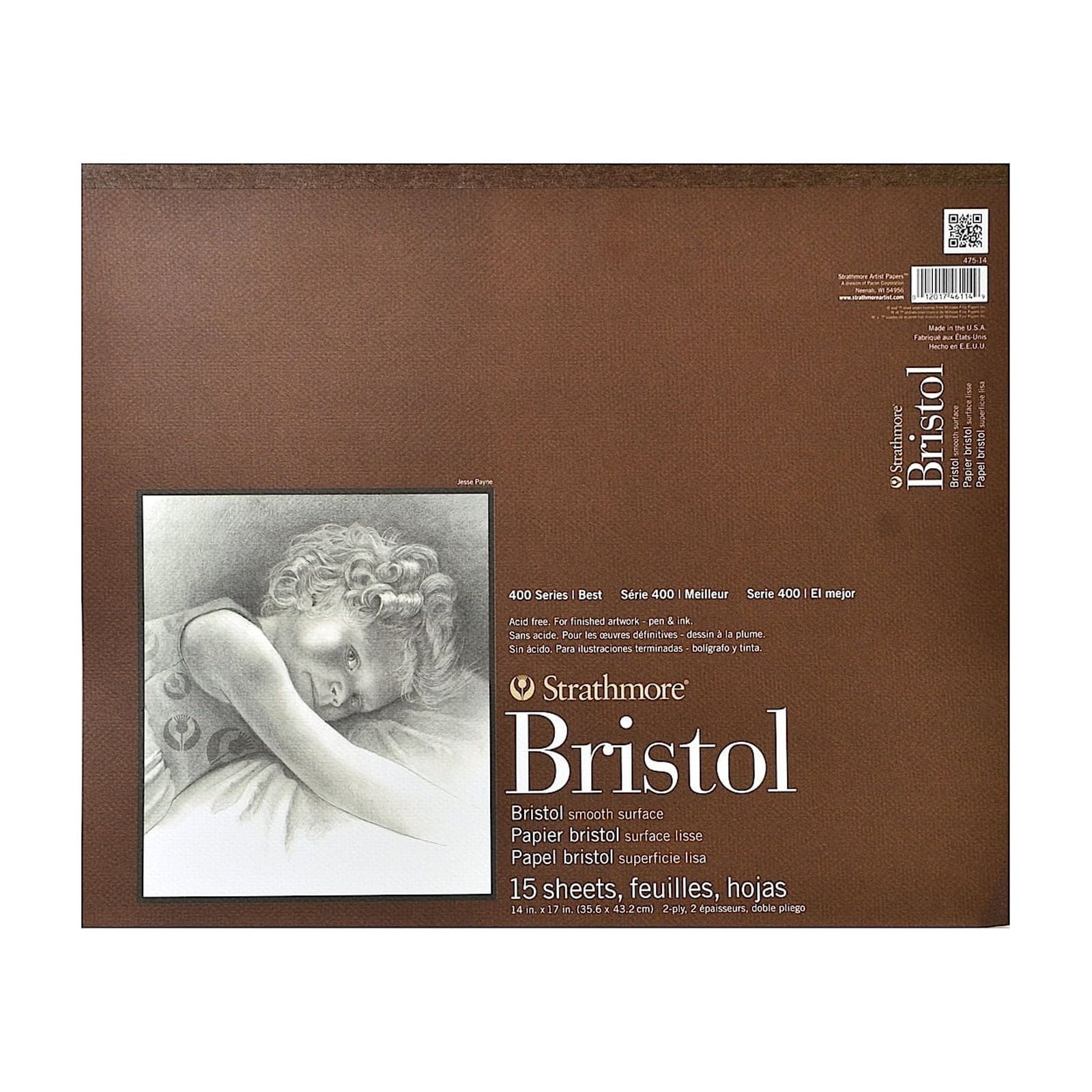Strathmore Bristol Paper Pad, 400 Series, Vellum, 14