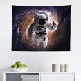 thumbnail image 1 of Galaxy Tapestry, Planet Earth Rocky Cliffs of Moon Lunar Panorama Art Cosmos Outer Space Print, Fabric Wall Hanging Decor for Bedroom Living Room Dorm, 2 Sizes, Blue Black Grey, by Ambesonne, 1 of 1
