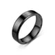 thumbnail image 1 of Anillos negros de acero inoxidable para mujer, anillos de boda, joyería para hombre, ancho de 6mm, logotipo de nombre grabado personalizado Tan Jianjun  unisex, 1 of 2