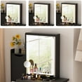 thumbnail image 2 of OXYLIFE Makeup Vanity Desk with Sliding Mirror, 4 Drawers and Cushioned Stool, Black, 2 of 5
